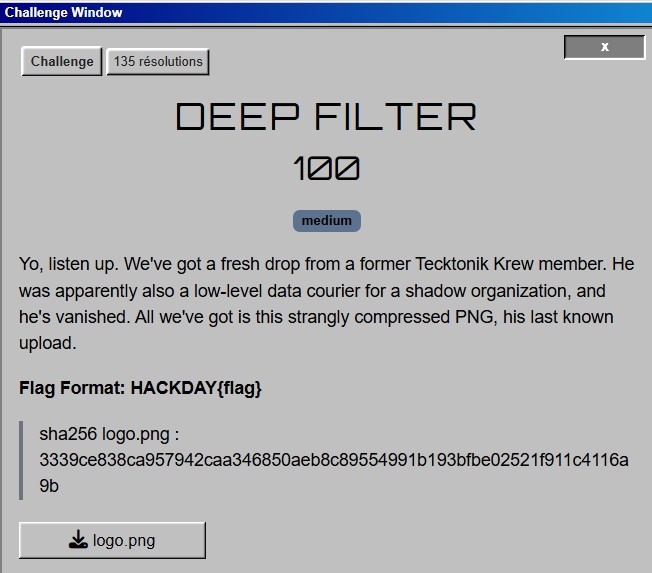 Image PNG du challenge